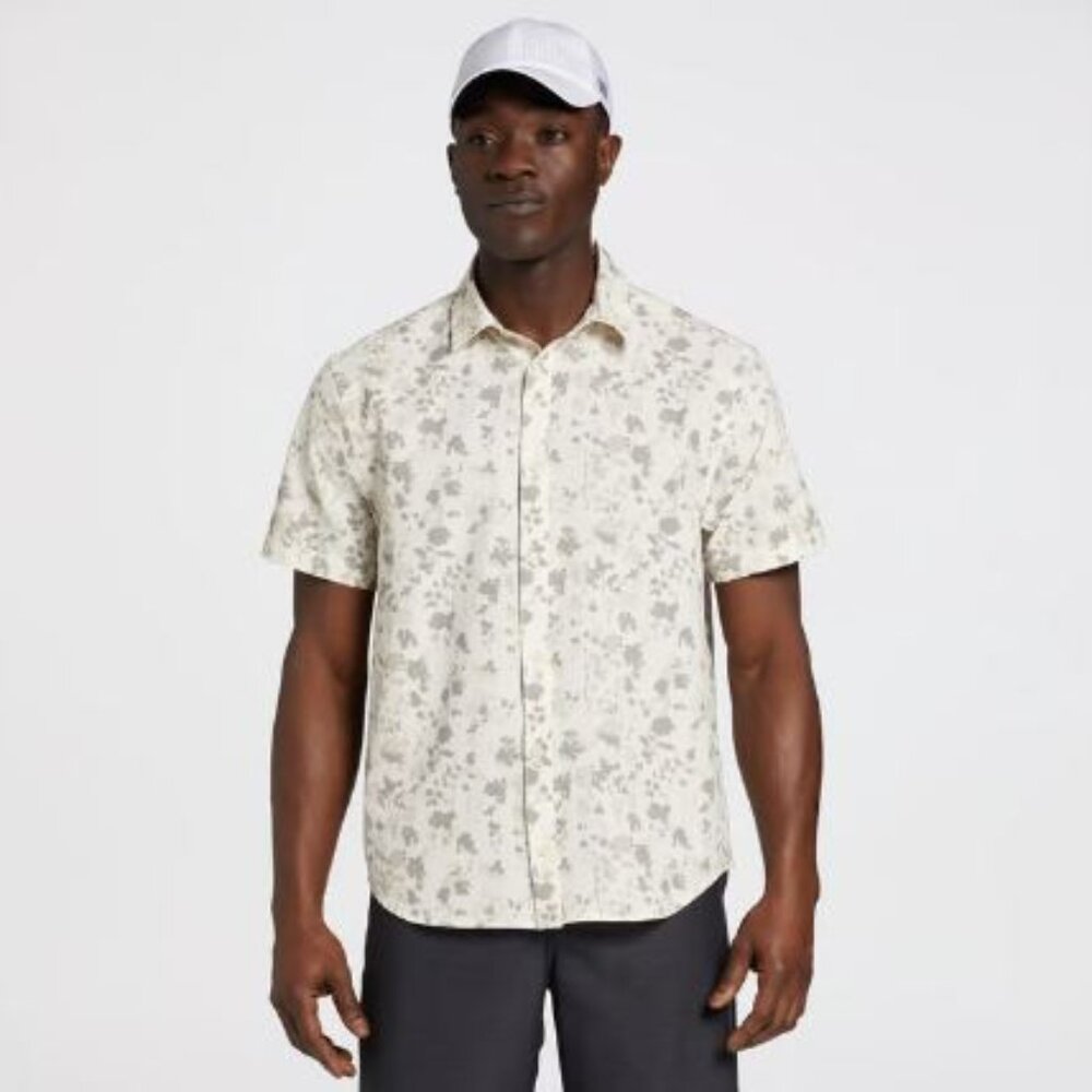 VRST Men's Washed Floral Button Down